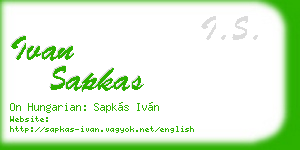 ivan sapkas business card