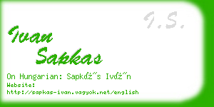 ivan sapkas business card